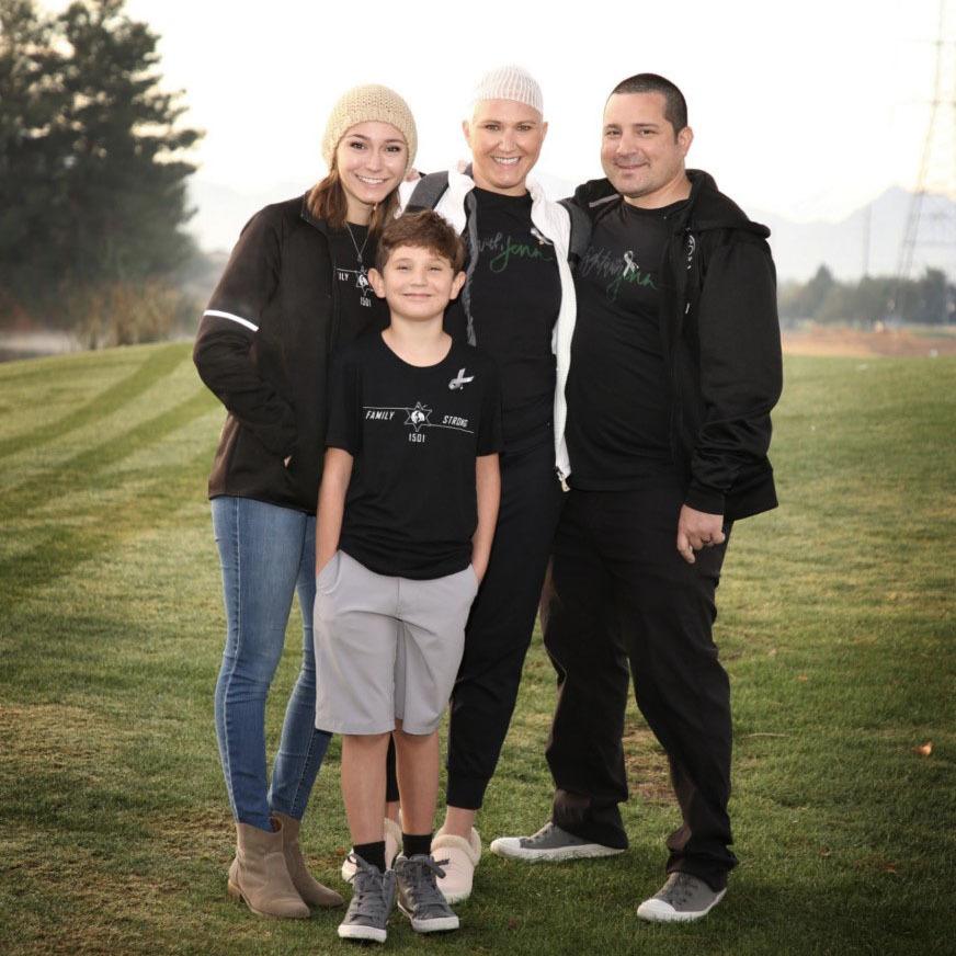 Jenn and her family that were supported through brain cancer donations.