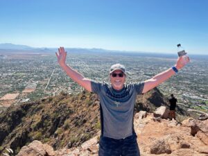 Jim at the summit of Camelback Mountain